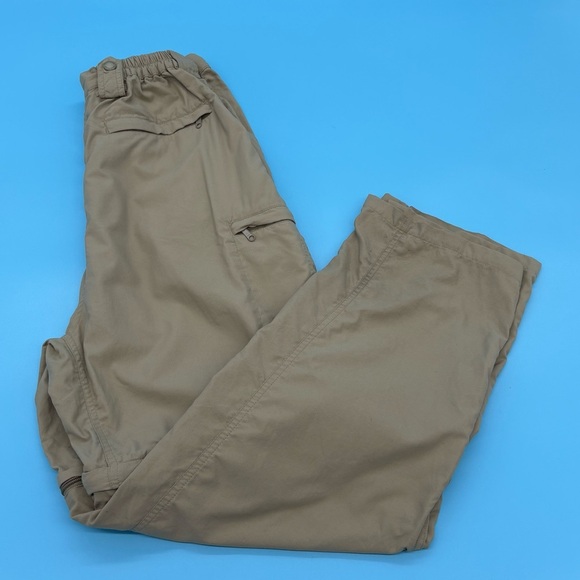 L.L. Bean Traveler Cargo Convertible Khaki Hiking Pants Size 10 - Picture 4 of 11